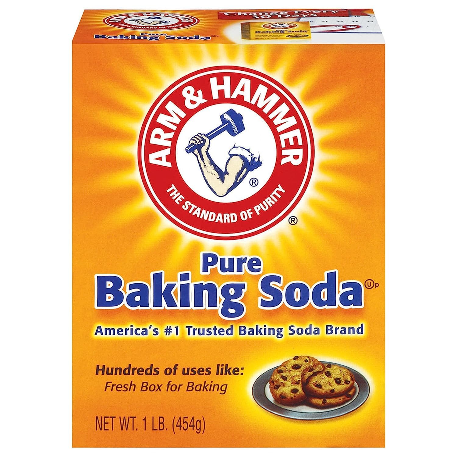 ARM & HAMMER Baking Soda, reines Backnatron, America's #1 Trusted Baking Soda Brand, 12 x 454 g
