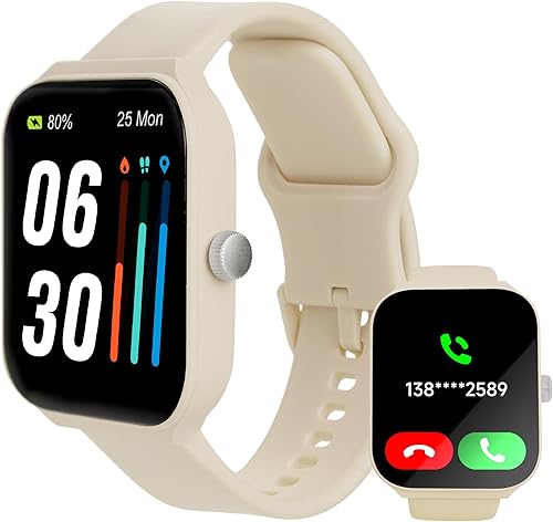SLIDE Reloj inteligente de fitness, Bluetooth 5.3 habilitado para Alexa, pantalla HD grande de 1.95 pulgadas, IP68 impermeable, 100 modos de