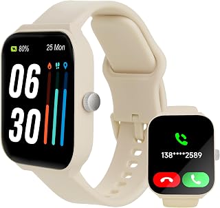 Slide Smart Fitness Watch, Bluetooth 5.3 Alexa-Enabled, Large 1.95” HD Screen, IP68 Waterproof, 100 Workout Modes, Heart Rate, Sleep & Stress Monitors