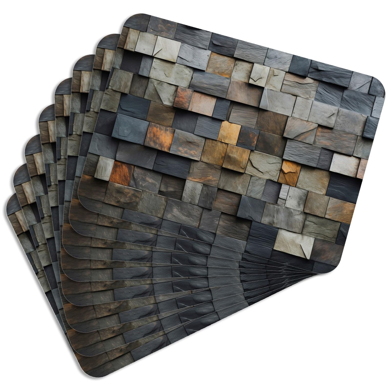 VELORA H&L Platzsets Kork - Tischsets 30 x 40 cm, Abwaschbar, rutschfest und Hitzebeständig bis 100°C, Dekorative Tischunterlagen für Küche und Esszimmer