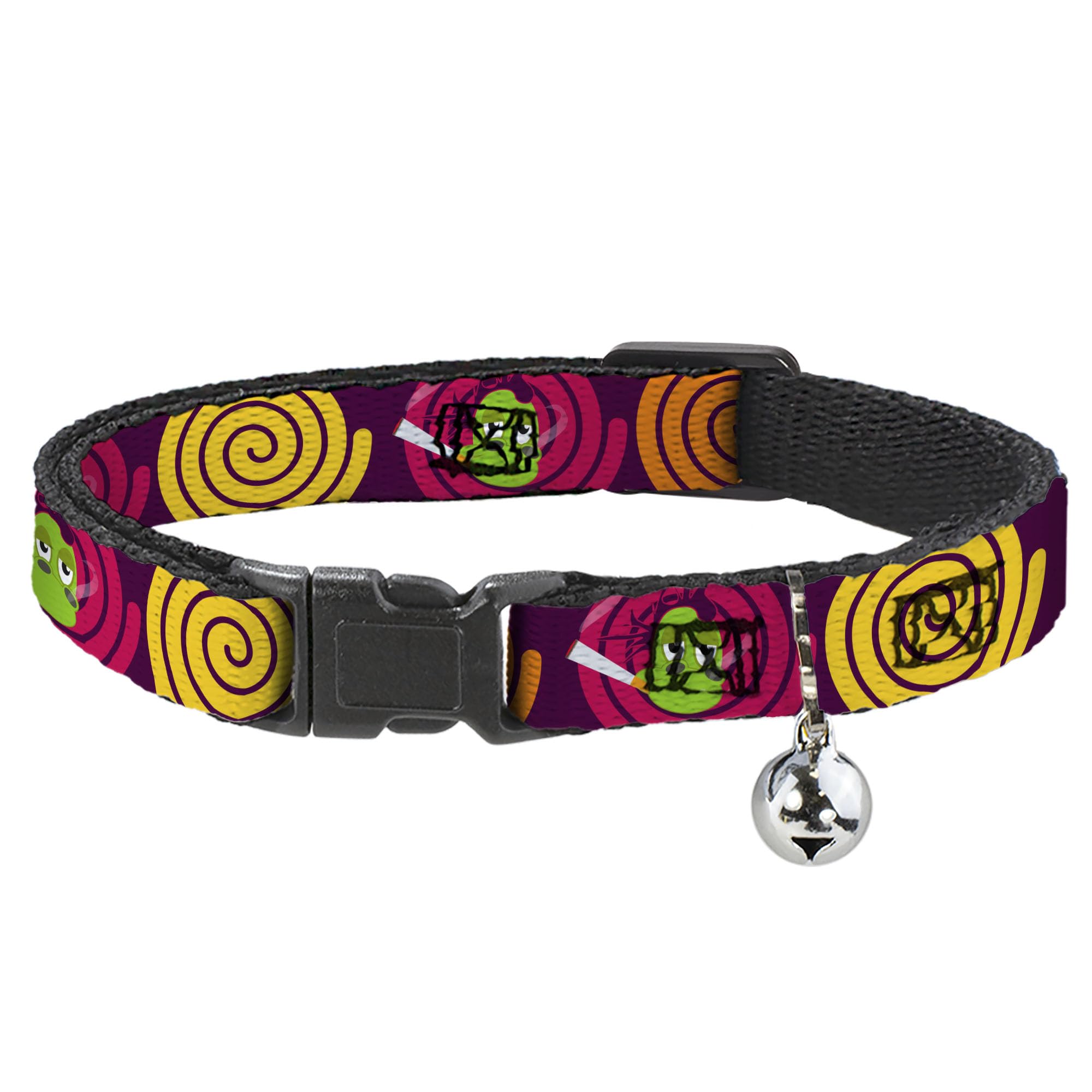 Collar de gato antienganches de dragones verdes ajustable de 8 a 12 pulgadas