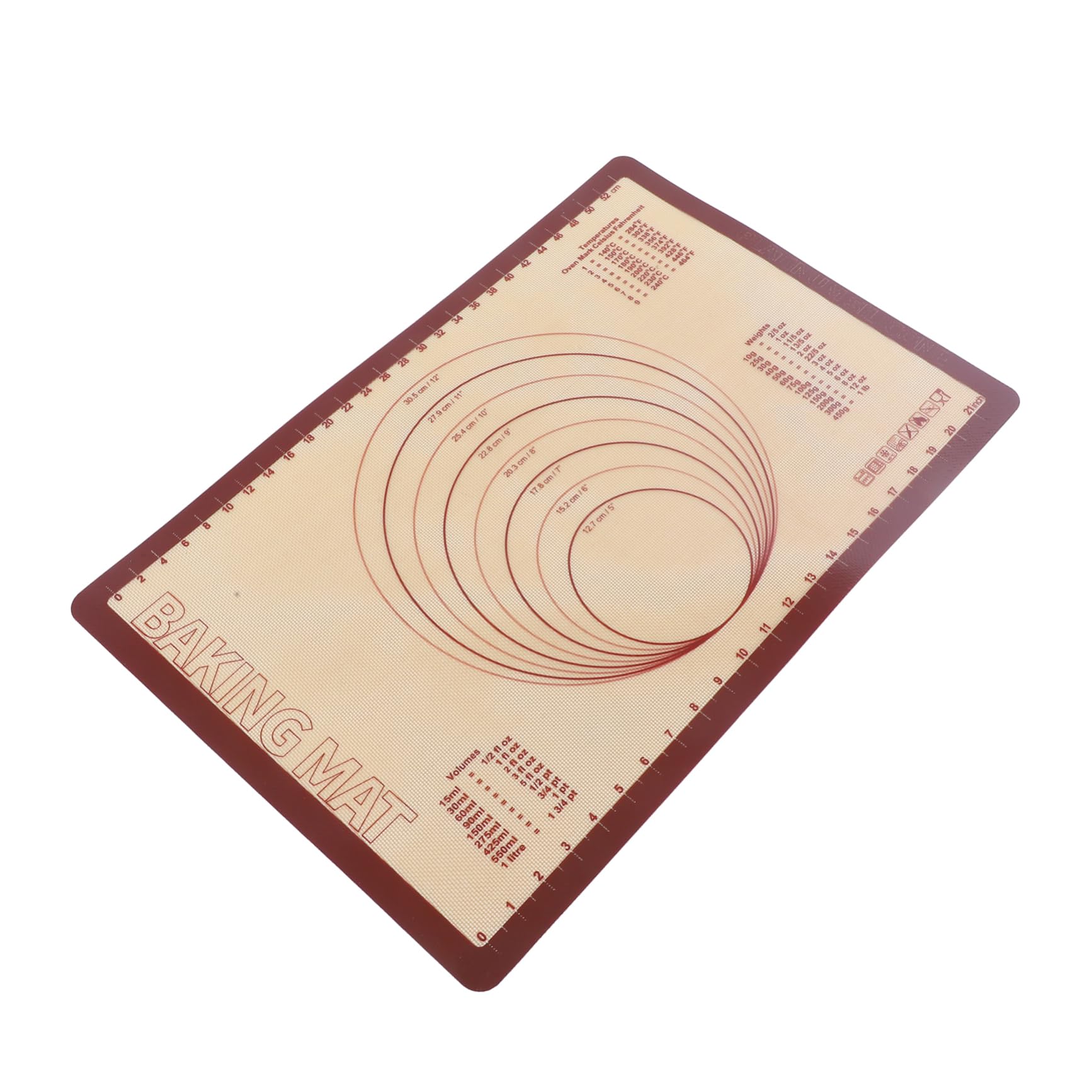 Tapis de Pâtisserie en Silicone Rectangulaire Réutilisable, Antidérapant