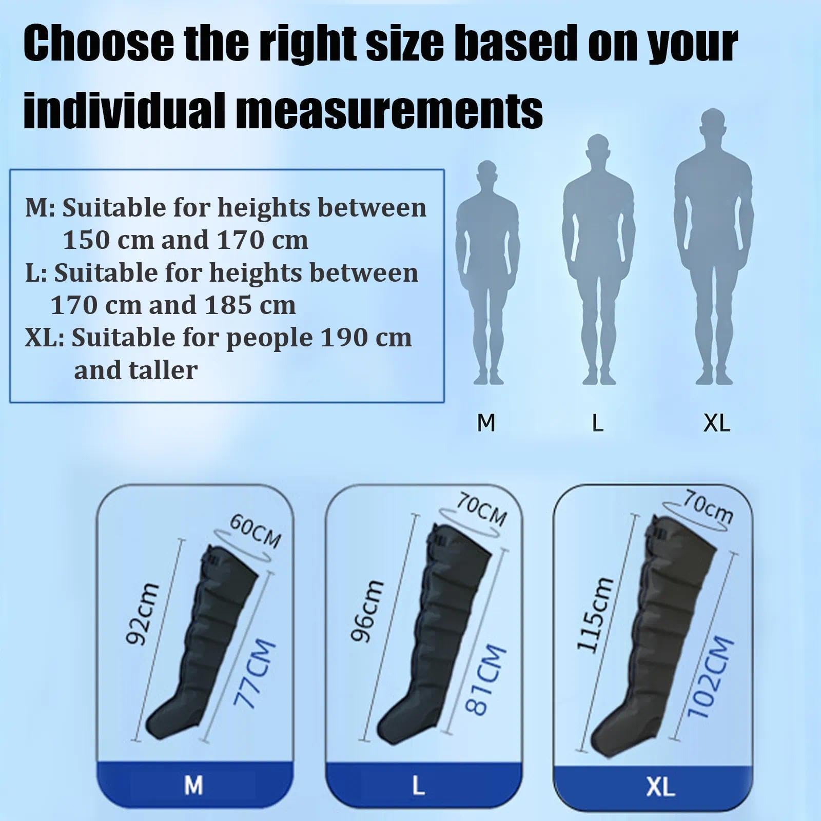 Botas de masaje de piernas con presión de aire para el dolor(L)