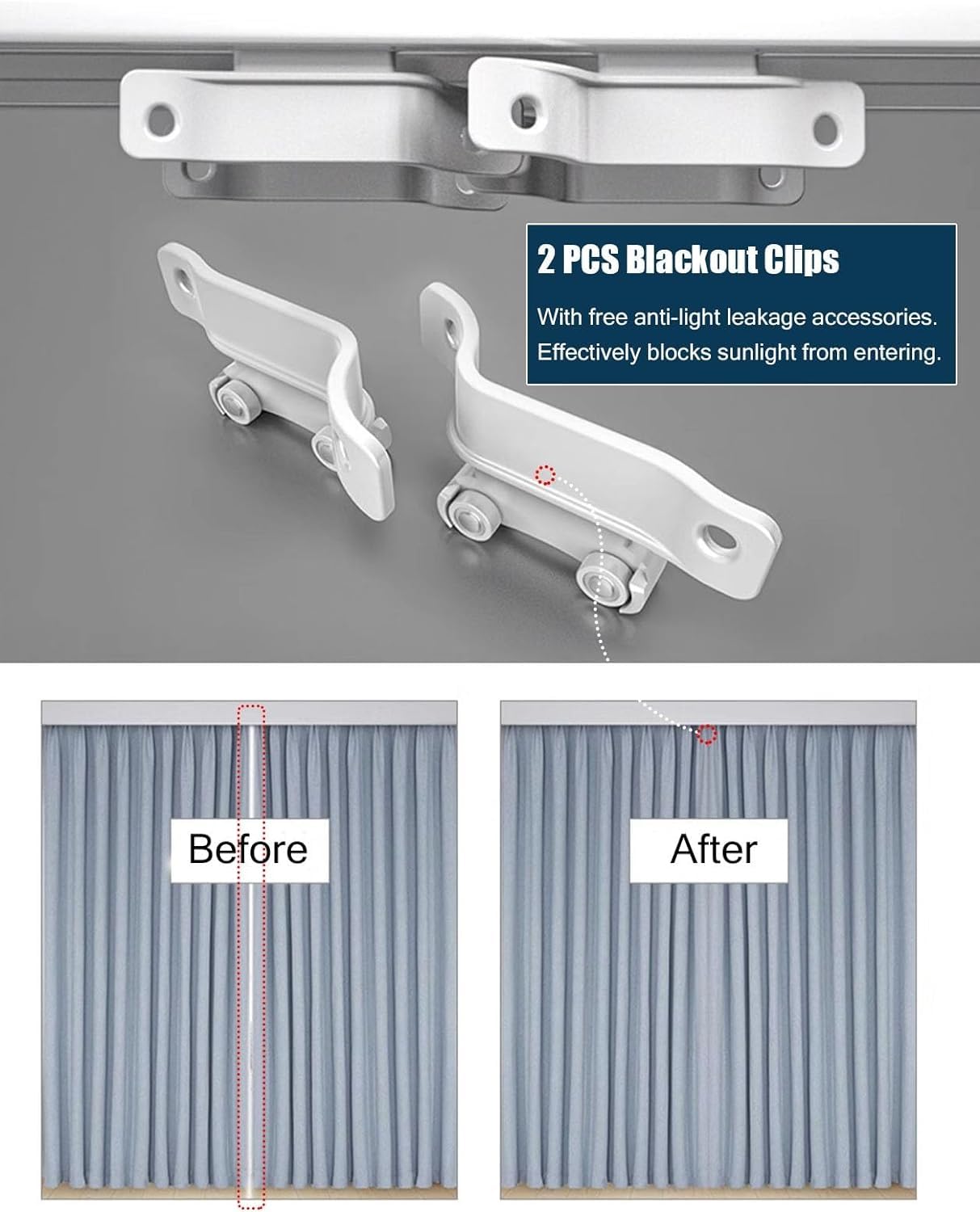 Générique Système de Tringle à Rideaux, Tringle à Rideaux Robuste - Rail de Plafond Double avec Technologie Nano Silence, Alliage d'aluminium Durable, idéal pour séparer
