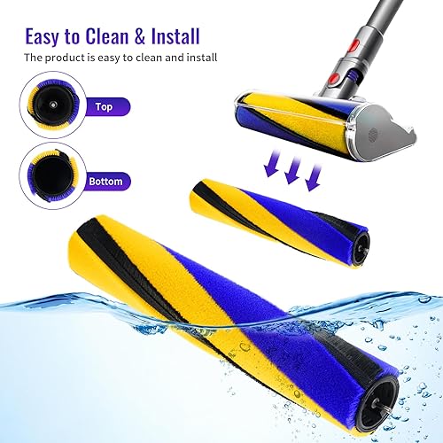 B0CFXS58SB_image_5 Augot Repuesto de cepillo de rodillo suave compatible con Dyson V8 Slim V10 Slim V12 Detect Slim V15 Detect Slim, accesorios de aspiradora de barra