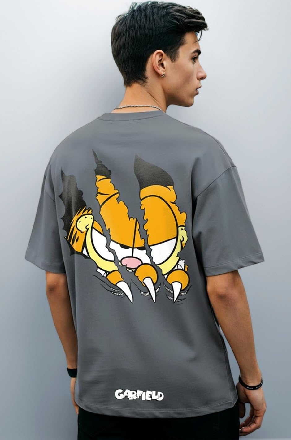 Men's Cotton Printed Oversized Fit Half Sleeve Round Neck T-Shirt | Casual Wear | Street Wear | Oversized t Shirt for Men Cotton | Baggy