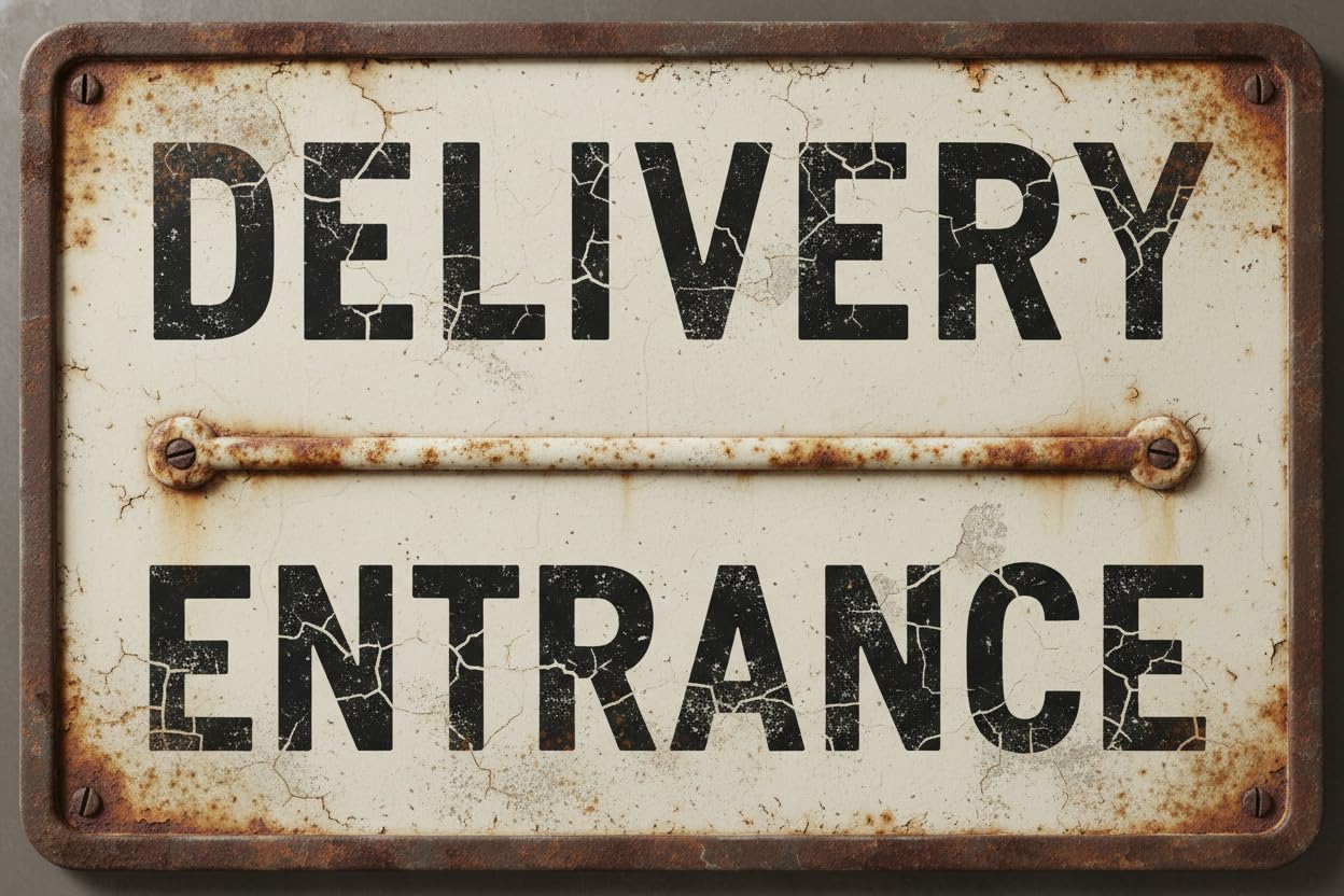 Wall Decor Delivery Entrance Shipping And Receiving Loading Zone Alert Caution Warning Notice Aluminum Metal Tin 8x12Inch Sign Plate Vintage Signs Plates Printed