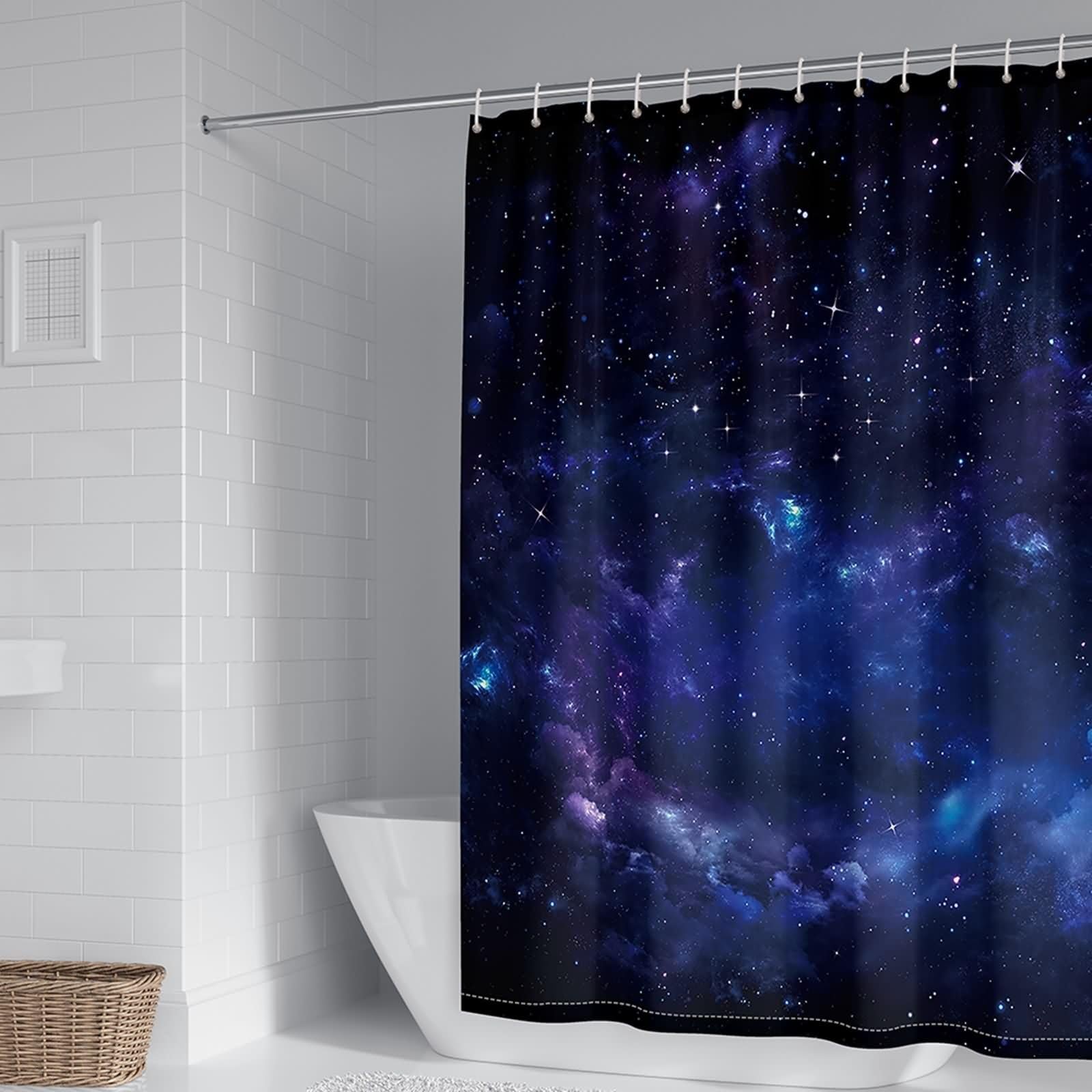 Rideau de douche avec anneaux KnSam 165x200cm pour stopper les éclaboussures dans la salle de bain
