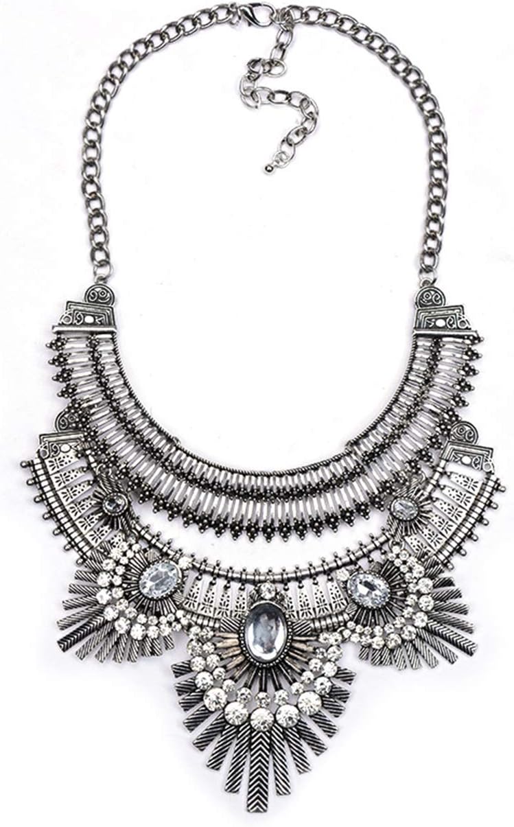 Bohemian Statement Necklace for Women Tribal Boho Pendant Jewelry