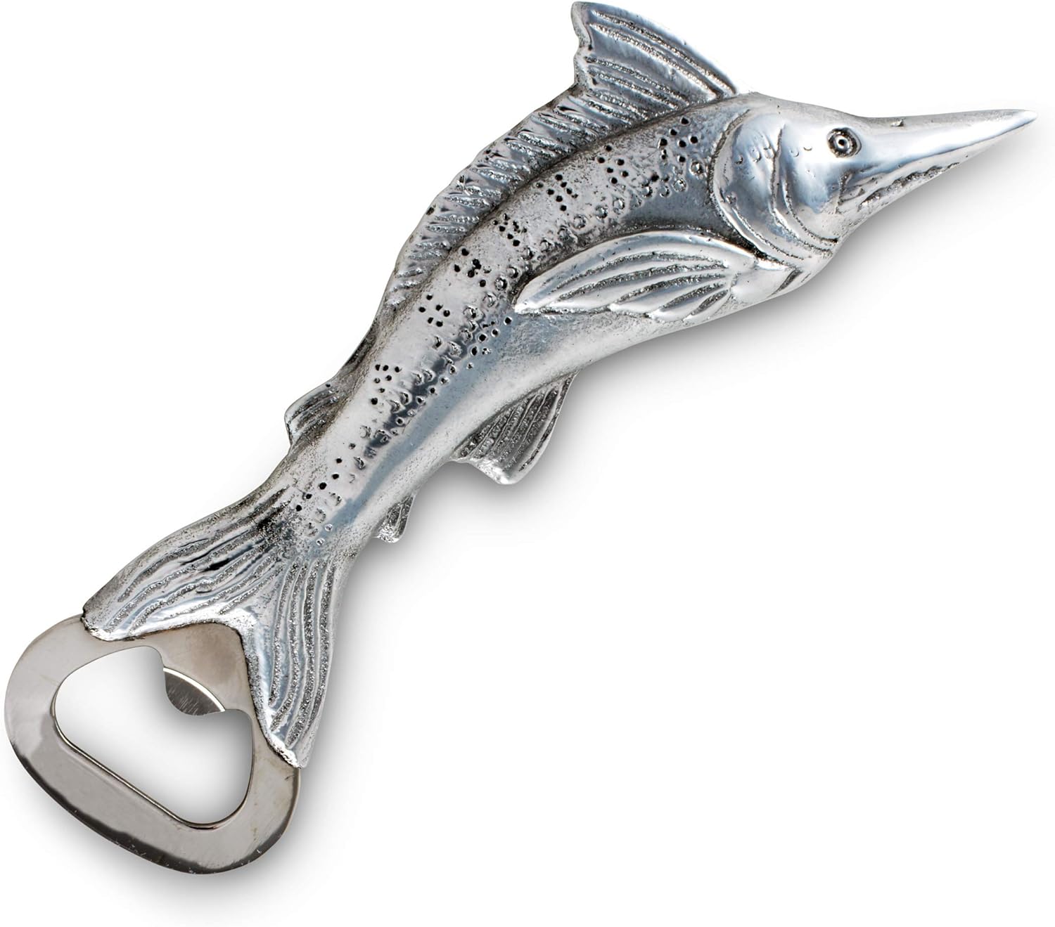 Arthur Court Cool Bottle Opener - Marlin Fish Design, Ideal Father's Day Gift for Men, Fishermen, Hunters - Stainless Steel Head, Easy Care, Comes in Gift Box