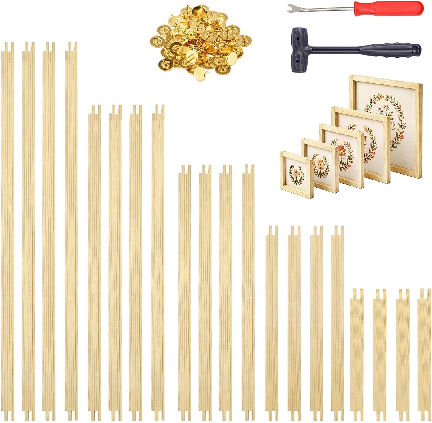 LINBLIF 20 Pcs Needlepoint Frame Stretcher Bars for Needlework