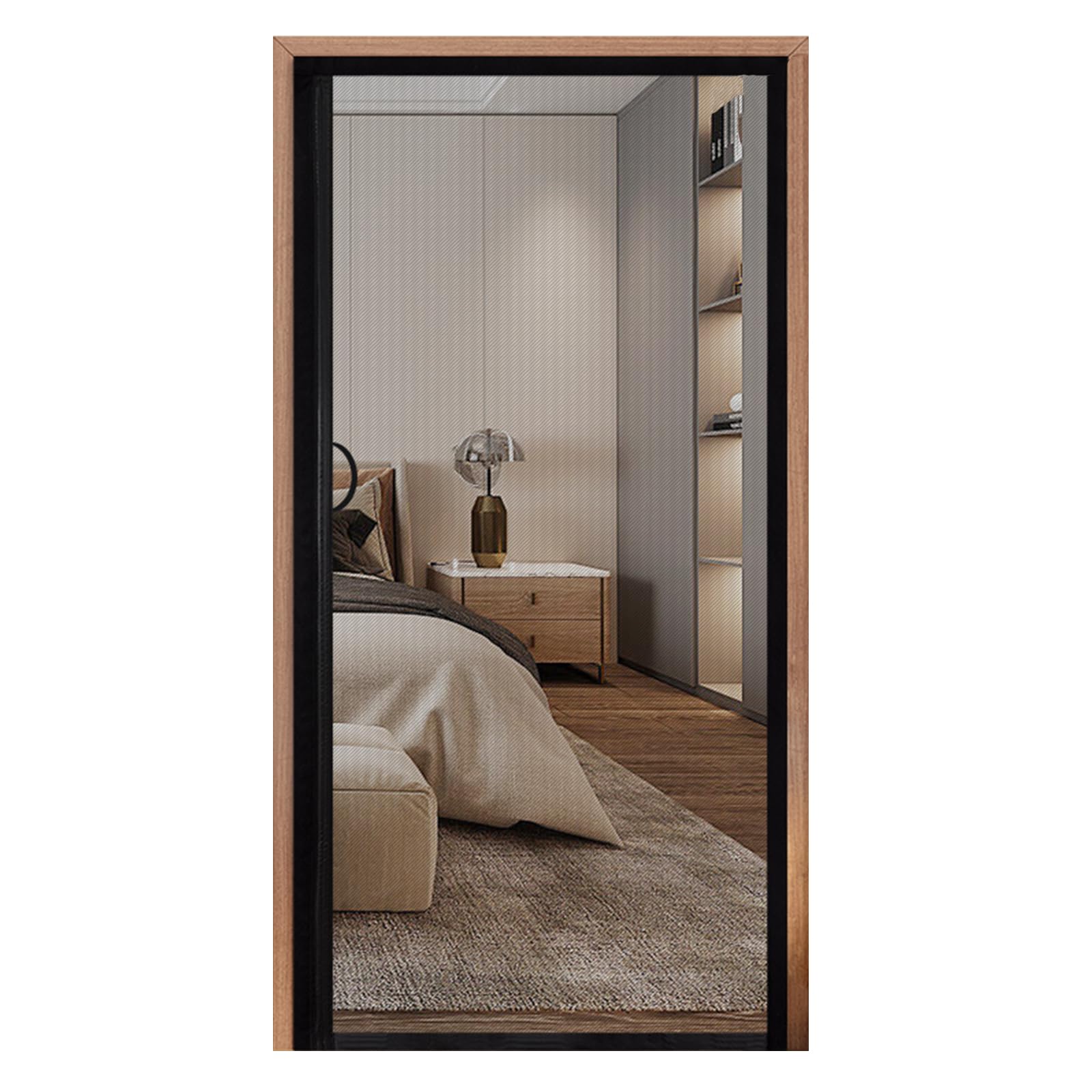 Unsichtbar Magnete Fliegengitter Tür, 85x210cm Schwarz Seitliche Öffnung Insektenschutz Balkontür, Fliegengitter Balkontür Für Schiebetür, Nebeneingangstür, Terrassentür, Plissee Tür, Ohne Bohren