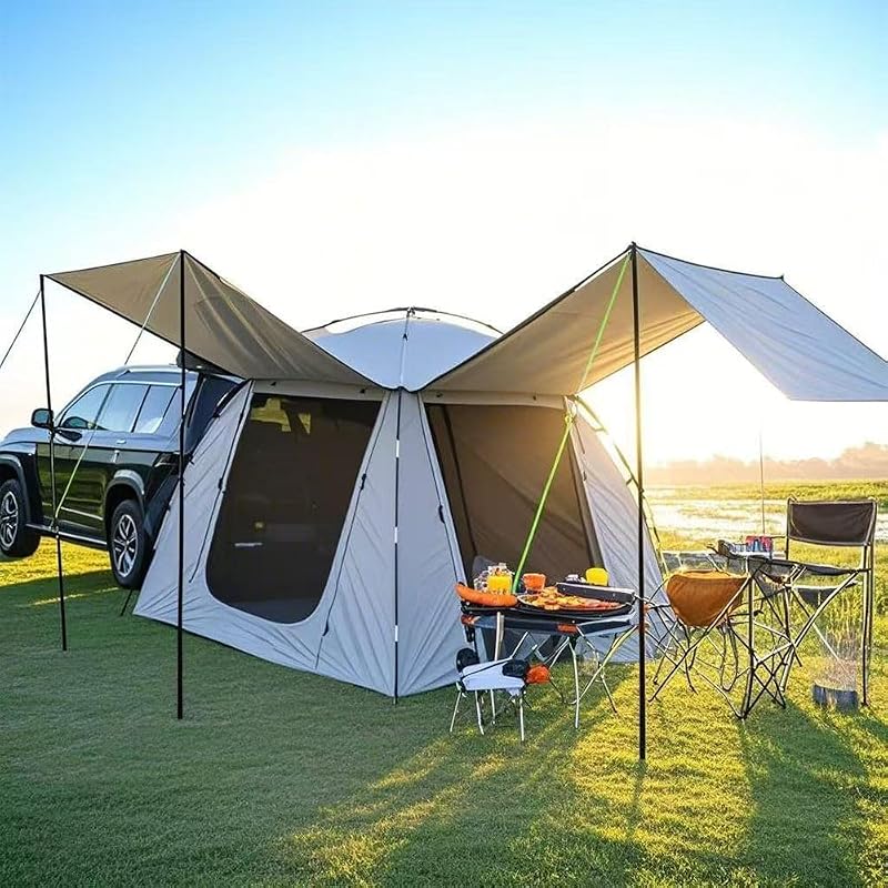 Car Tent for Jeep Cherokee 1984-2001 XJ,SUV Tailgate Awning,SUV Camping Tent for Family Vehicle Camping,Car Tailgate with Awning Shade,Car Roof Canopy Portable