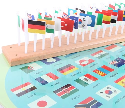 Miniatura 7 de Banderas del mundo-Materiales Montessori Geografía Herramientas educativas Juguetes de aprendizaje preescolar temprano en casa