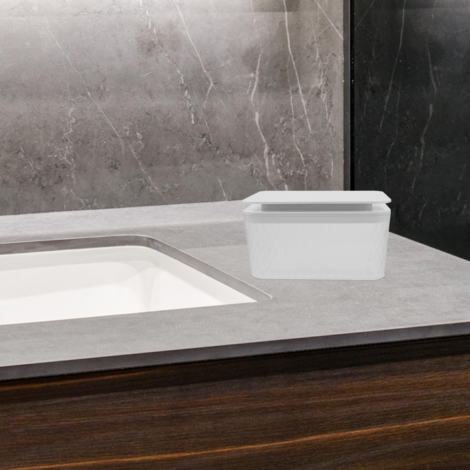 Caja Dispensadora de Toallitas Húmedas con Tapa de Cristal, Contenedor Reutilizable para Baño y Hogar, Estuche Compacto para Toallitas y Pañuelos, Accesorio Práctico para Limpieza