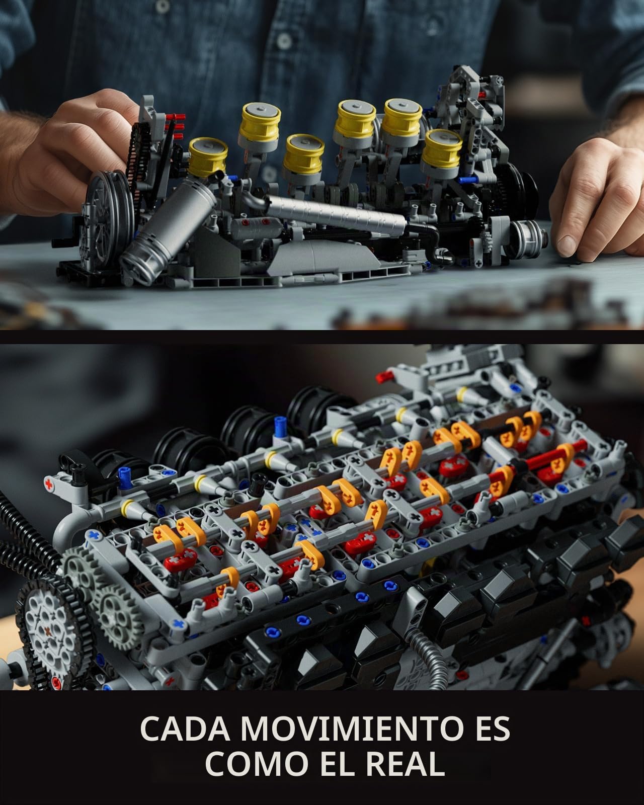 Nifeliz Maqueta de Motor L6 para Adultos, Tecnología Motor Kit de Construcción, Regalo Coleccionable para Hombres y Mujeres (2,820 Piezas, NF10316) | Modelo avanzado de motor de coleccionista, juguete educativo de ciencia física para adultos, exhibición e