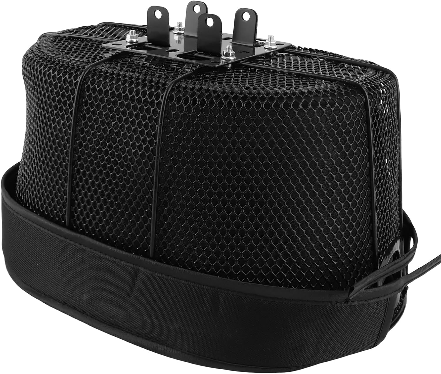 Tyenaza Dog Basket, Cycling Shopping Basket Portable Cat Carrier for Front Crossbar with Sponge Liner Safety Strap Black