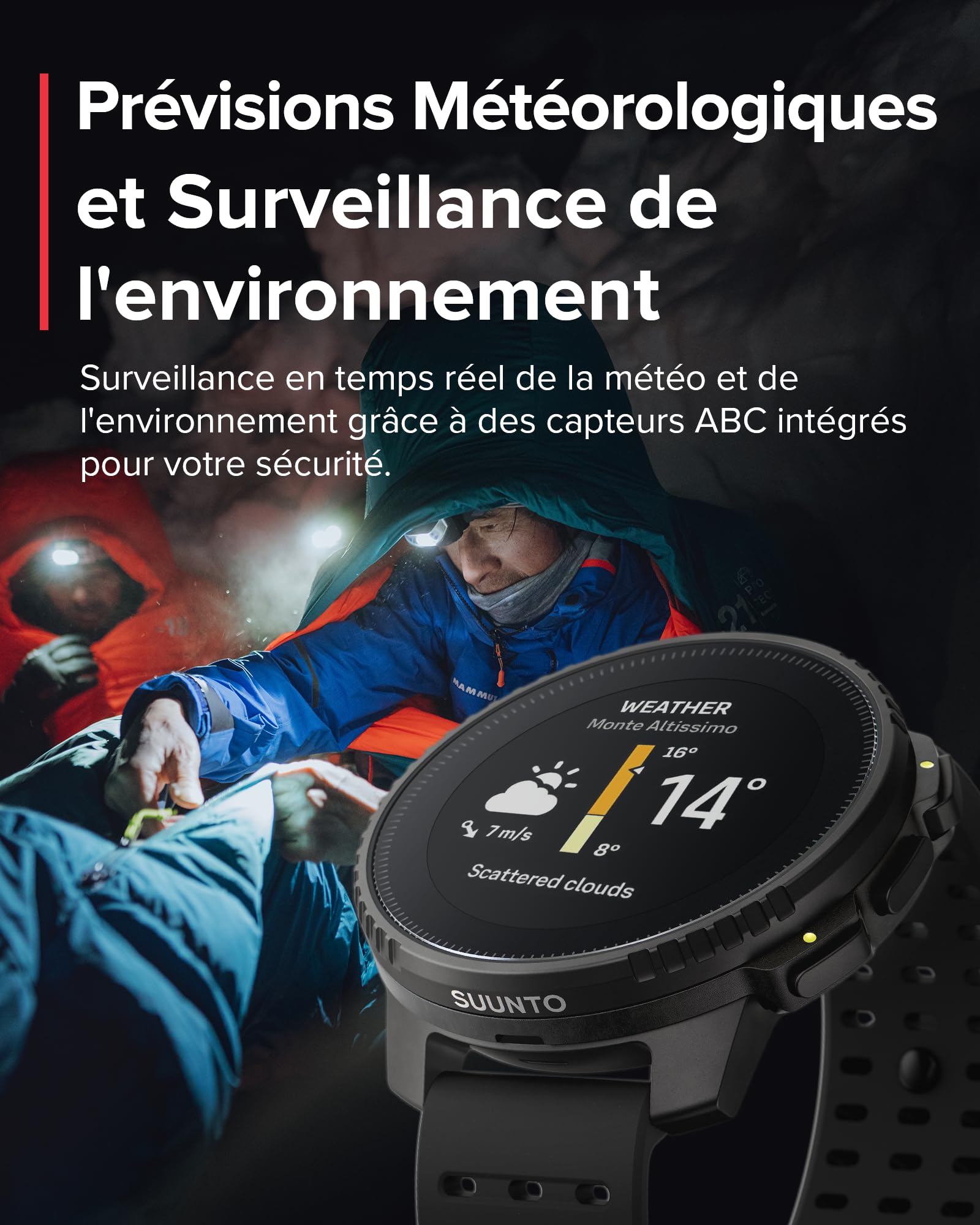 SUUNTO Vertical Montre Connectée Sport Homme, 95+ Sports, Tracker d'Activités GPS, Smartwatch Intelligent Soins de Santé 24/7, Cardiofréquencemètre, Altimètre, Baromètre, Chargement Solaire Optionnel