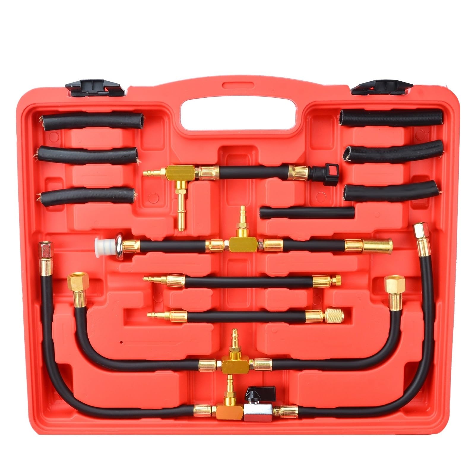 Kit di Test for Tester di Pressione del Manometro di Iniezione del Carburante for Auto 0-140psi Set di Strumenti for Pompa di Automatico per Auto, Moto, Camion