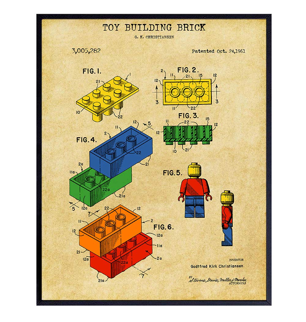 Toy Figure Patent Unframed Wall Art Print - Perfect For Boys and Girls Rooms - Great For Home Decor - Ready to Frame (8X10) Vintage Photo