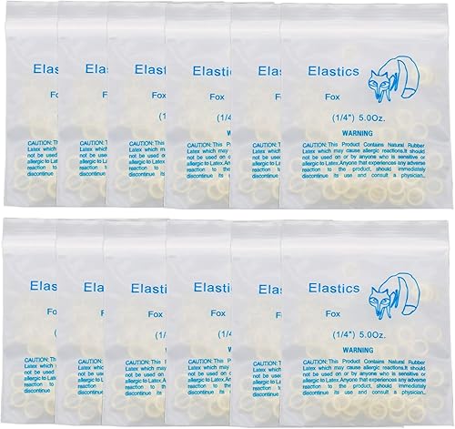 Miniatura 3 de 10 bolsas1000 unidades de varios tamaños bandas de goma ortodóntica ortodoncia elástico suministro de ortodoncia (14 pulgadas 5.0 onzas)