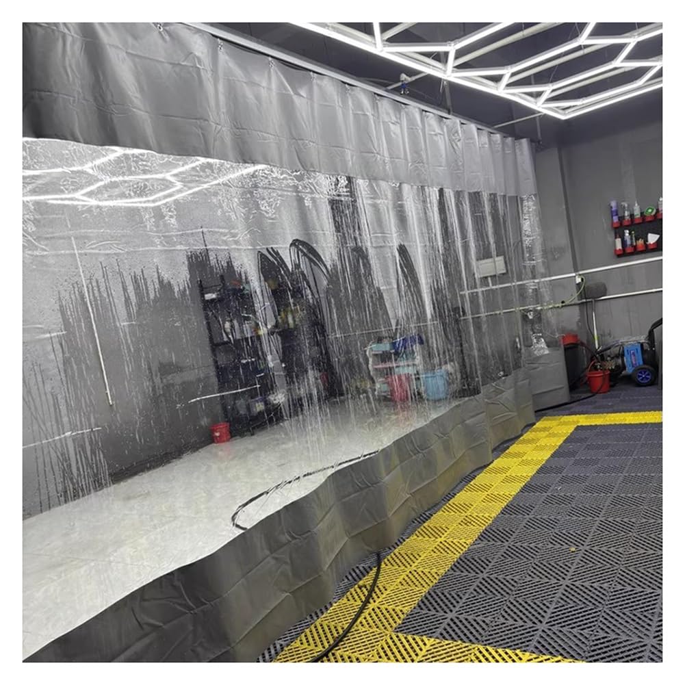 Rideaux de porte étanches en PVC adaptés aux stations de lavage de véhicules