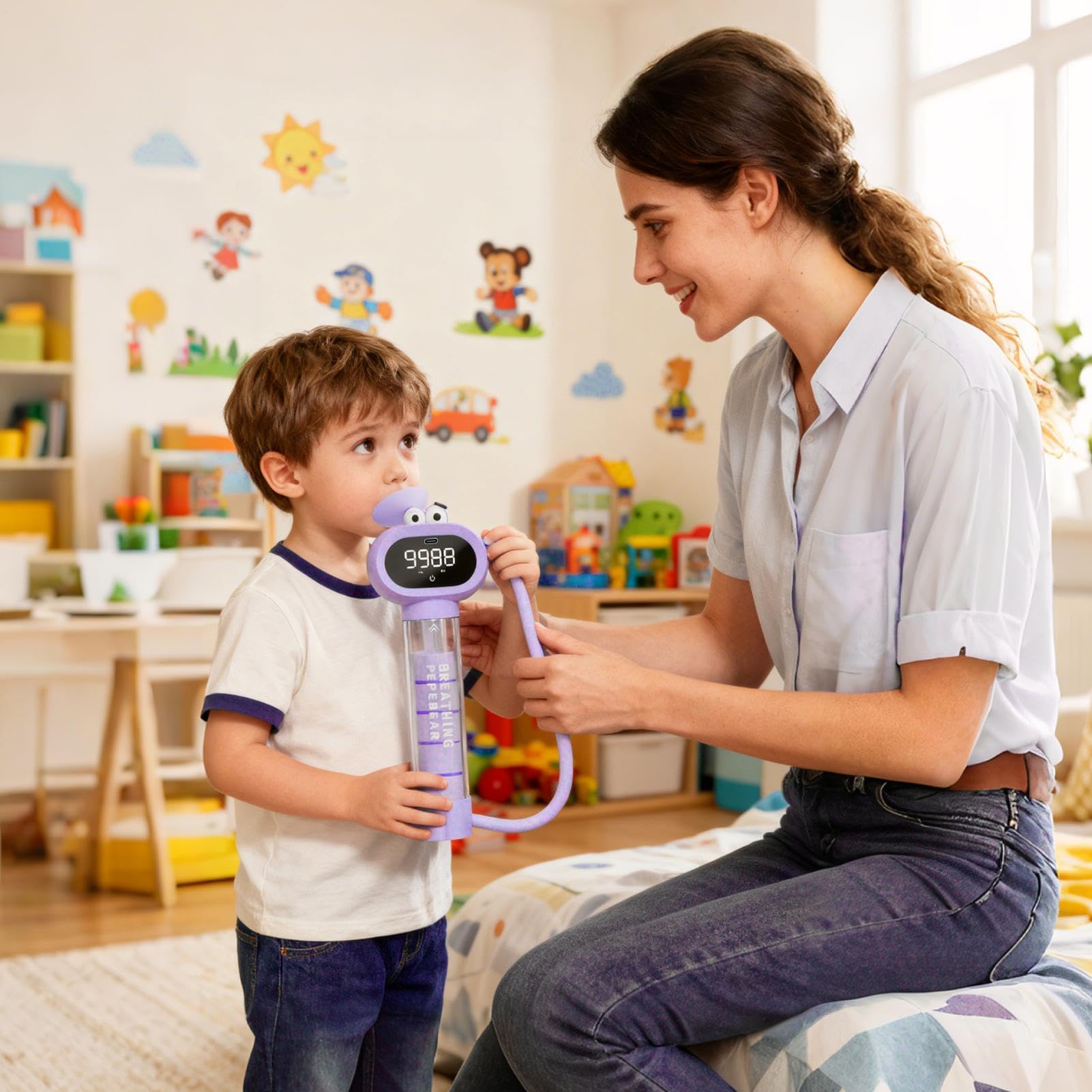 Dispositif D Exercice Pulmonaire | Exerciceur Respiratoire Portable | Entraîneur Respiratoire,pour Adolescents Maison Extérieur École Fitness Sports