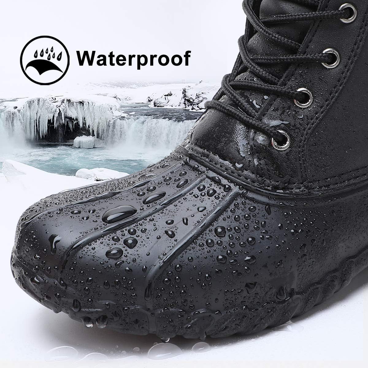 ALEADER Mens Duck Boot | Waterproof Shell | Fur Lined Insulated Winter Snow Boot - Image 2