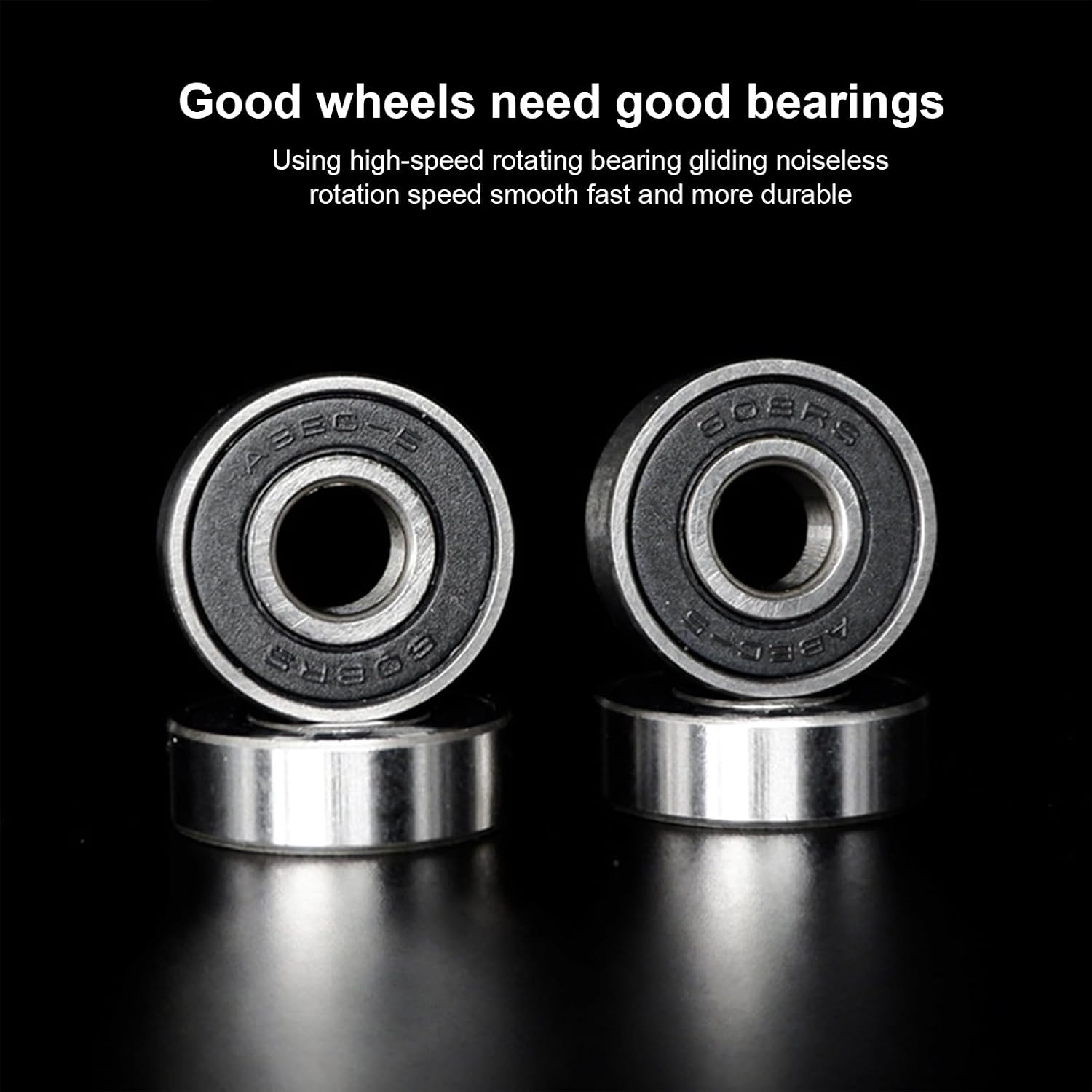 8 Pack Roller Skate Wheels with Bearings Installed Quad Light Up Hockey Wheels for Double Row Skating and Skateboard Outdoor or Indoor Use