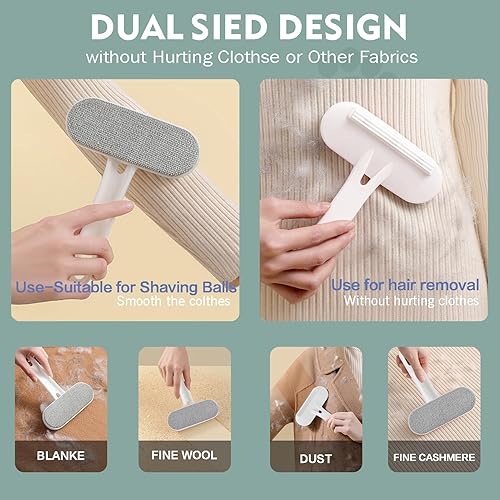 Miniatura 4 de Removedor de pelo de mascotas para sofá, cepillo removedor de pelo de gato perro para alfombra de coche, removedor de pelo de mascotas reutilizable,