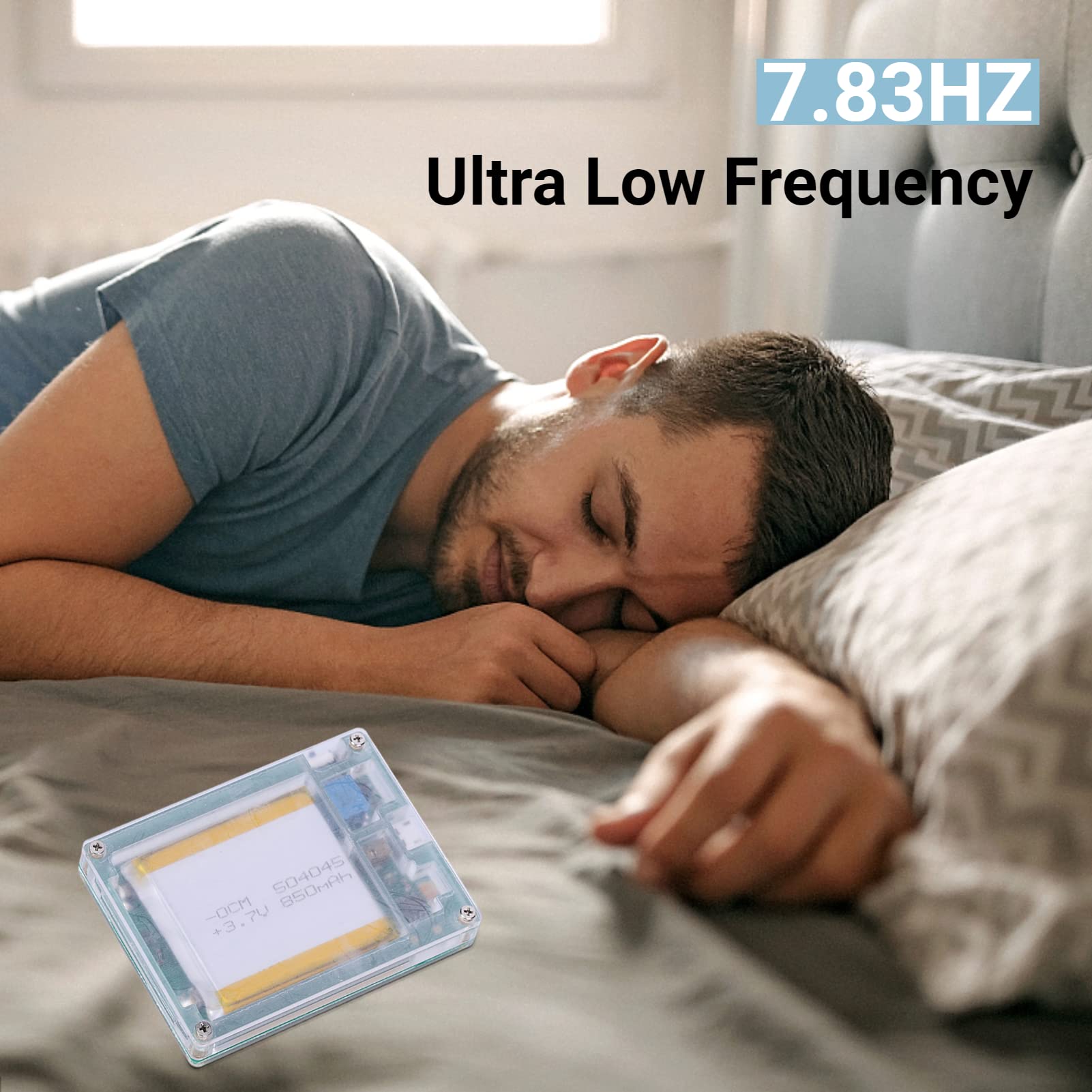 Générateur d'ondes de, 7.83HZ Générateur d'impulsions ultra basse fréquence avec câble USB et tournevis, Résonateur audio de fréquence Générateur de résonance de pour