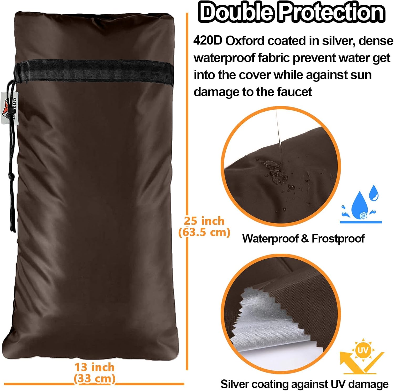 XXL Outdoor Faucet Covers for Winter Bundle with Pipe Insulation Tape