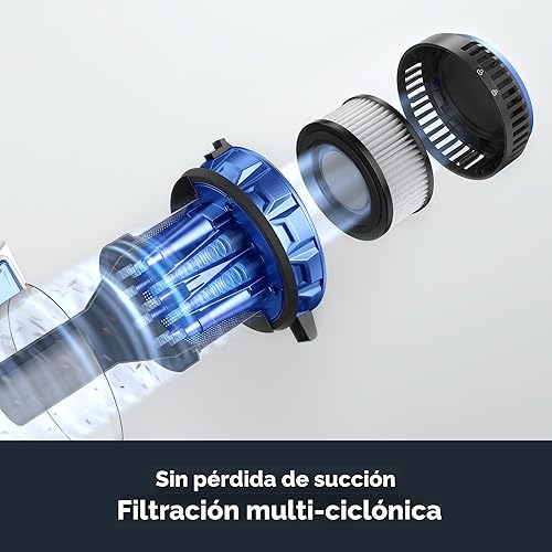 Miniatura 8 de Eureka OmniVerse NEU801BL - Aspiradora vertical para mascotas, alfombra y piso duro, sin bolsa, gran potencia para el hogar, con filtro HEPA y