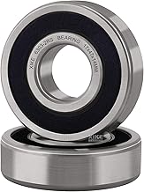 XiKe 6303-2RS Ball Bearings 17 x 47 x 14 mm Chrome Steel and Double Rubber Seals, Pre-Lubricated, 6303RS Deep Groove Ball Bearings with Covers, Pack of 2
