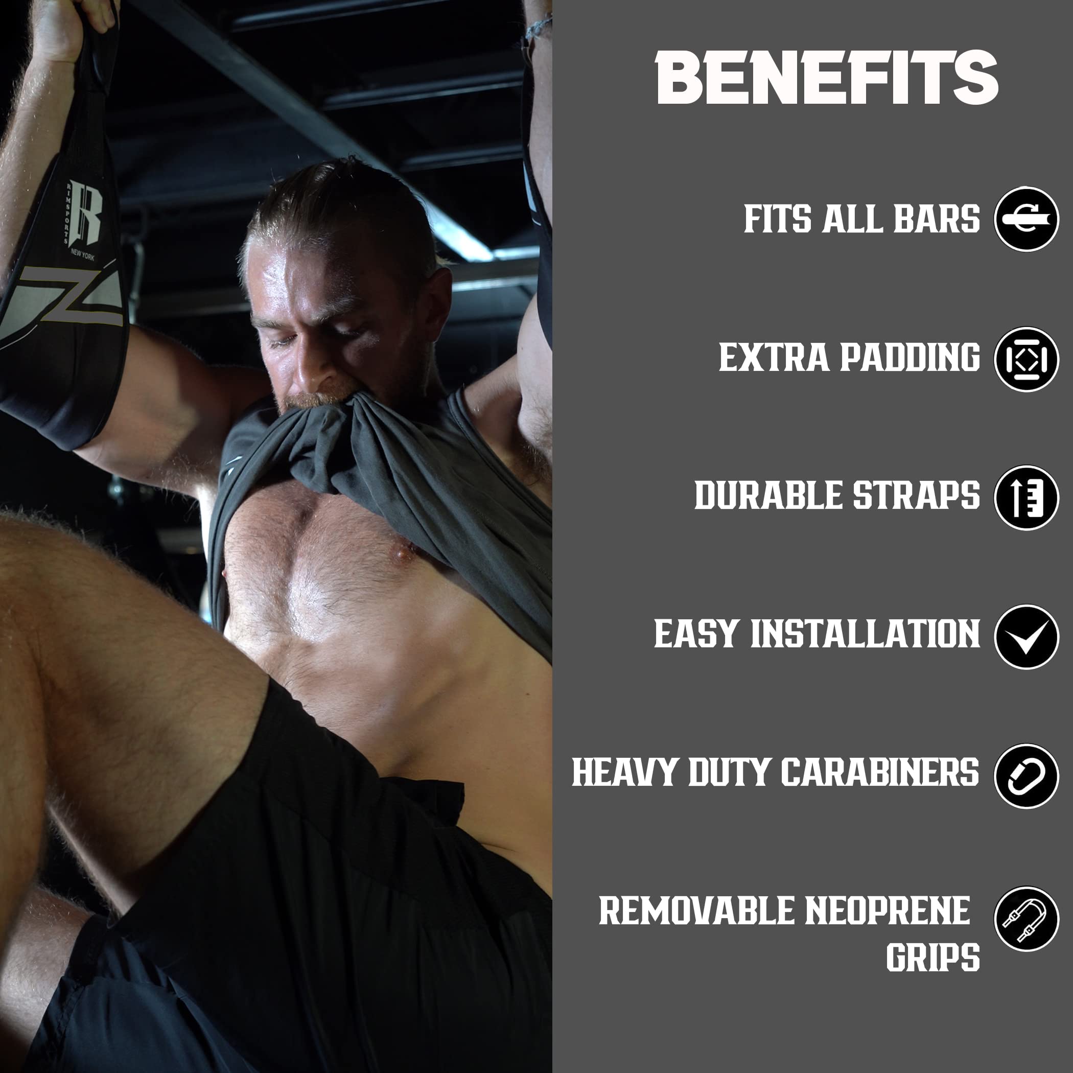 Tiras Abdominais Hawk Sports - Treino Barra Pull Up