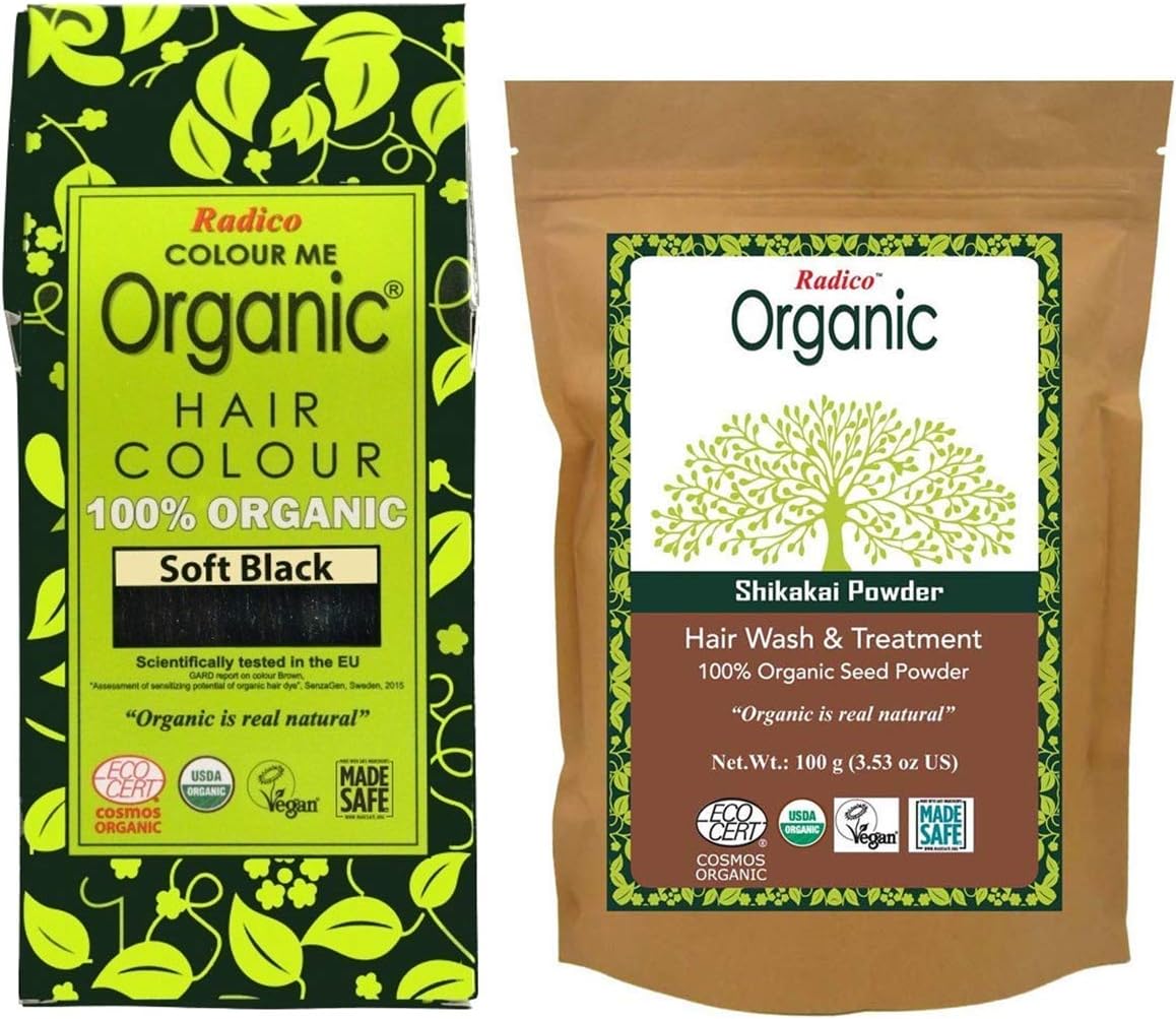 Radico100% Organic Radico Soft Black Hair color With Organic Shikakai Powder