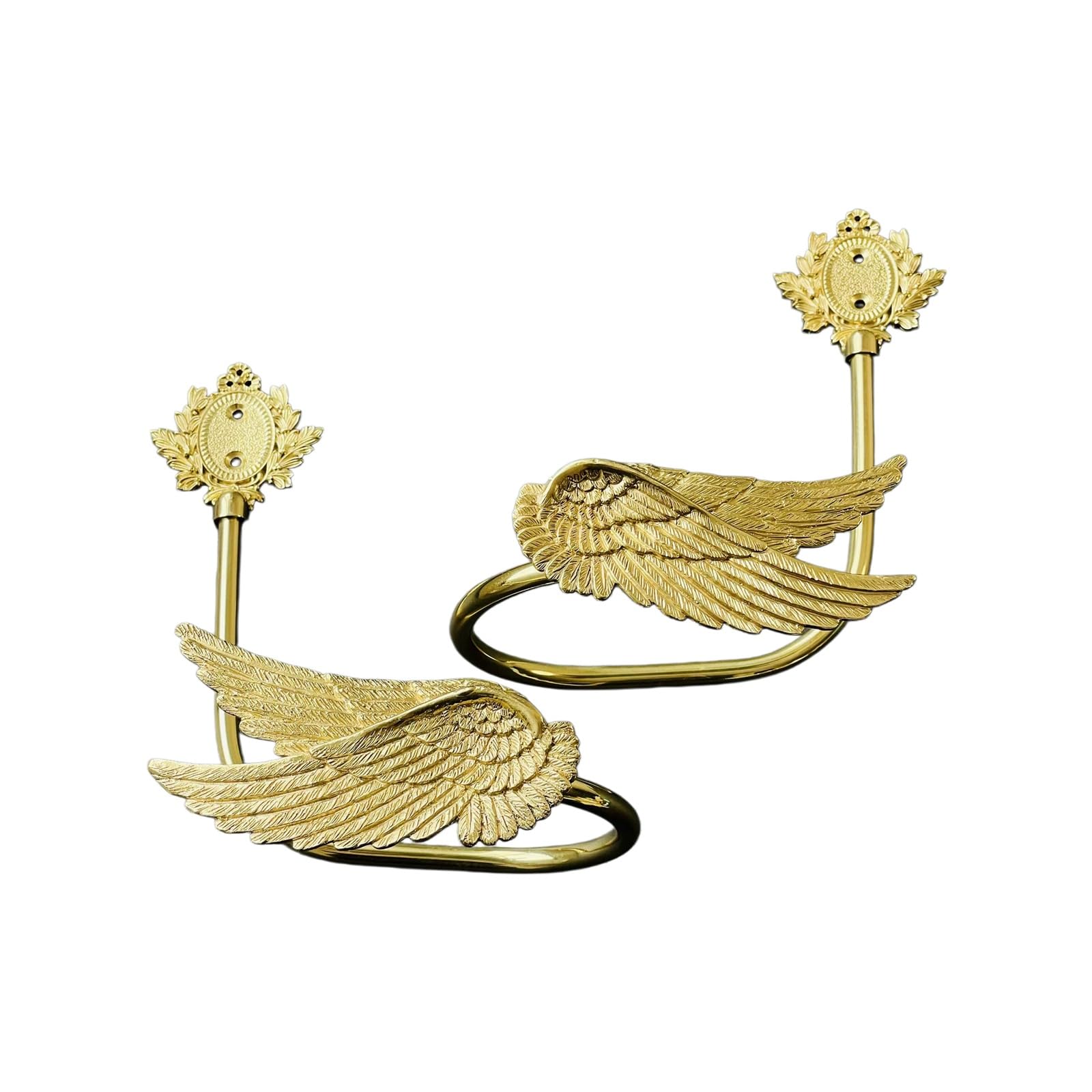 Curtain Holders, 2 Pack Brass Decorative Curtain Holdbacks for Wall Curtain Drapery
