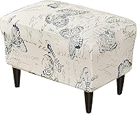 Vista 1 de CRFATOP Funda impresa para silla otomana grande, fundas elásticas para silla otomana rectangular, funda para taburete de almacenamiento, funda