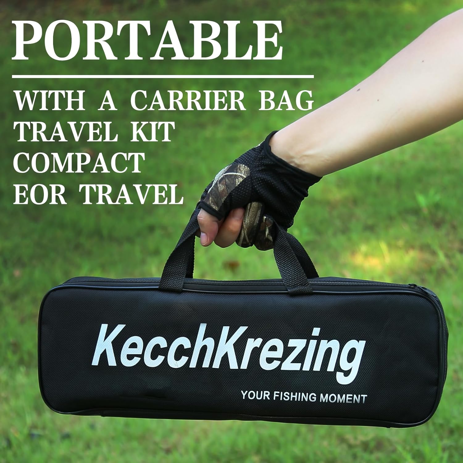 Telescopic Fishing Rod and Reel Combo – Collapsible 5.9ft Fishing Pole with Spinning Reel & Carry Bag, Travel Fishing Starter Kit for Beginners & Gifts