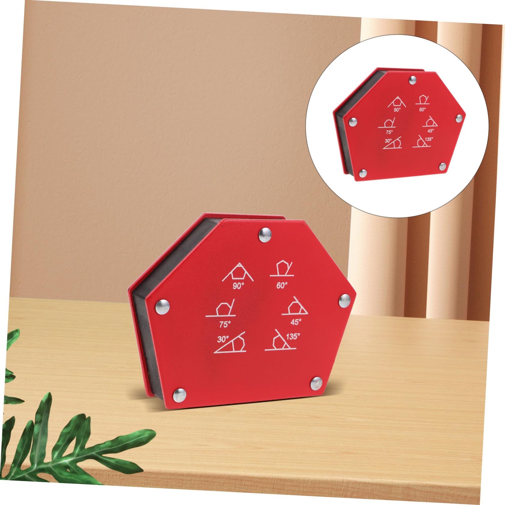 Homoyoyo Accesorio de soldadura base magnética de soldadura magnética herramienta de imán clip de soporte magnético rojo