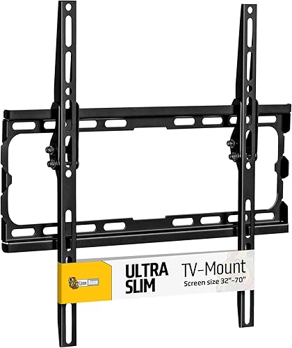 Soporte de pared para TV ultradelgado para la mayoría de pantallas de 32 a 70 pulgadas Max Vesa 400 x 400, soporte universal para TV soporta hasta