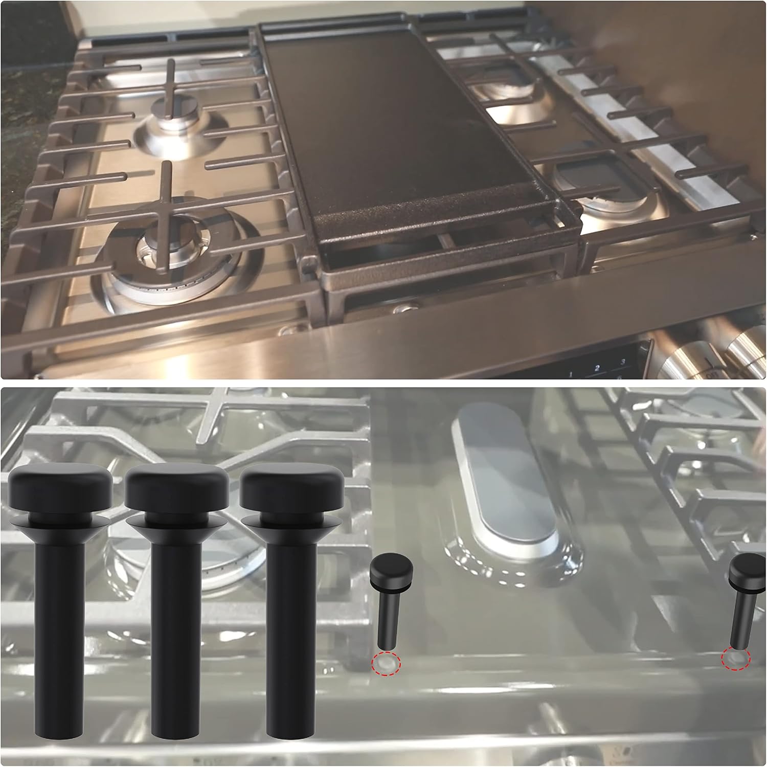 Replacement WB02X24790 Gas Stove Grate Bumpers Rubber Feet for GE Range Burner Cafe Stove Top Cooktop 10 Pack