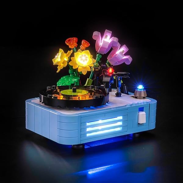 Led Licht Set Kompatibel mit Lego Record Player with Flowers 31172 (Kein Modell), Dekorationsbeleuchtungsset Compatible with Lego 31172 Record Player with Flowers Kreative Spielzeug - 3
