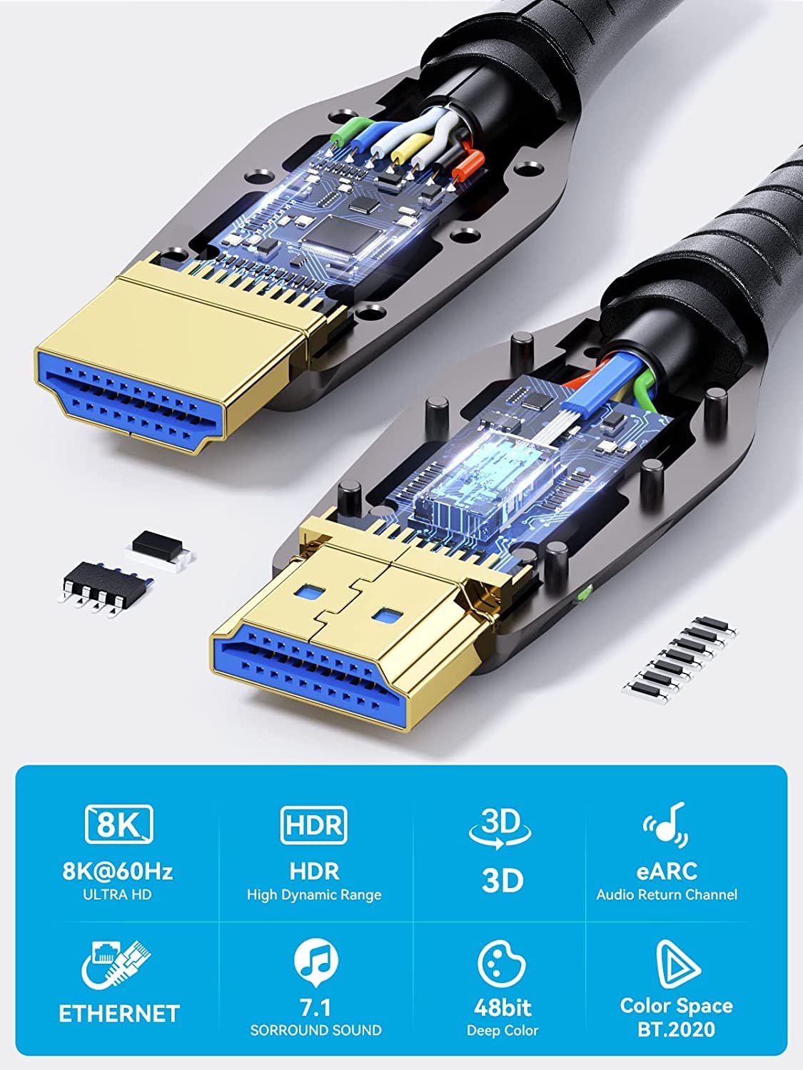 8K 光ファイバー HDMI ケーブル10m-SOOMFON HDMI 2.1 Amazon | 8K 光ファイバー HDMI ケーブル10m - SOOMFON HDMI 2.1