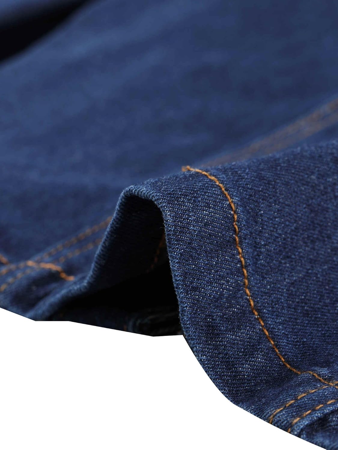 Allegra K Denim Jacket for Women's Collarless Button Down Crop Jean Jackets - Image 7