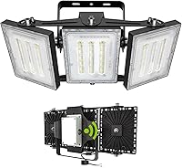 Vista 1 de STASUN 150W Luz de inundación LED de atardecer a amanecer, 15000 lm 6000 K Super brillante para exteriores, IP66 Impermeable, Ángulo amplio, Luz