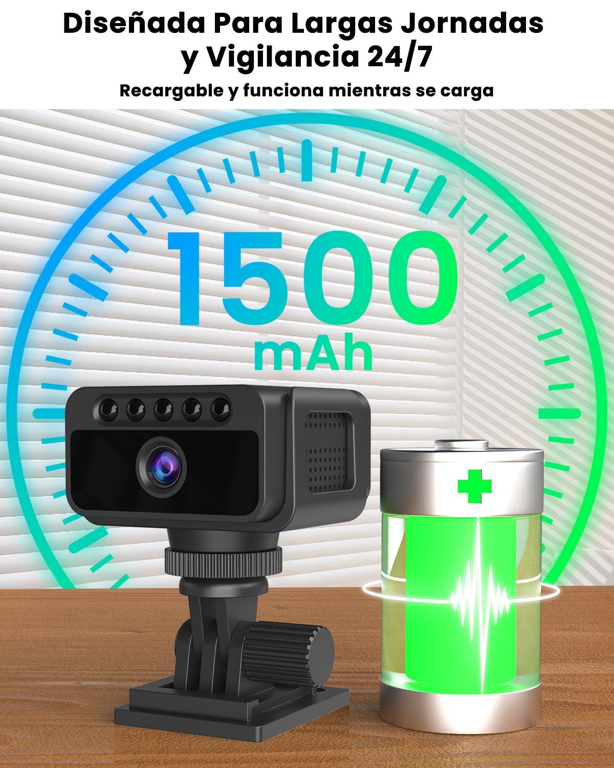 Bextgoo Mini Camara Espia 4K, WiFi/Hotspot/Sin WiFi, Camara Vigilancia Sin Internet con Visión Nocturna, Múltiples Opciones de Instalación,Camaras de Vigilancia Sin Cables para Interior/Exterior