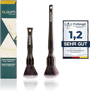 Aurum-Performance Premium Detailing Brush Set - Ultra Soft Car Cleaning Brush for Gentle and Professional Car Care - Also Suitable for Highly Sensitive Surfaces