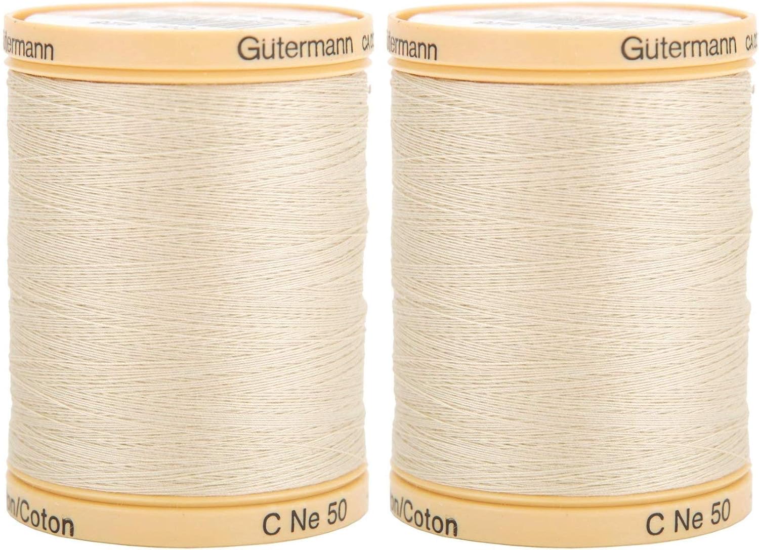 Gutermann 2-Pack Natural Cotton Thread Solids 876 Yards Each - Oak Tan (800C 928)