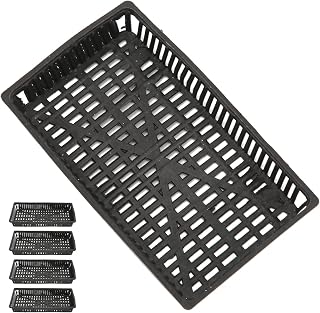 RiToEasysports Hydroponic Net Pots Strong Plastic Fish Tank Planting Accessories for Aquarium Plant Growth 5PCS 13.5 X 8 X 1.7cm